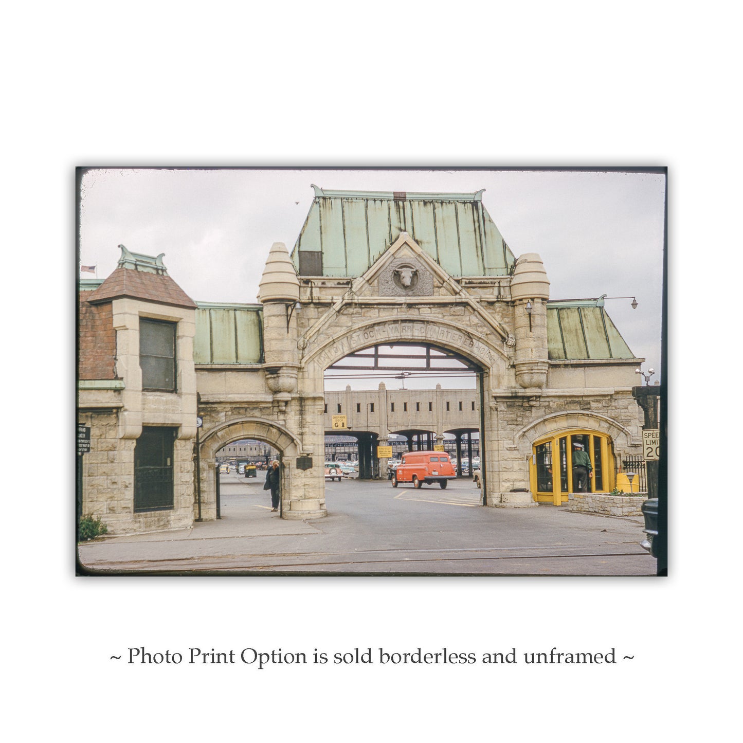 Chicago Union Stockyard Gate Mid Century Wall Art | Vintage Photography Gift for Home or Office