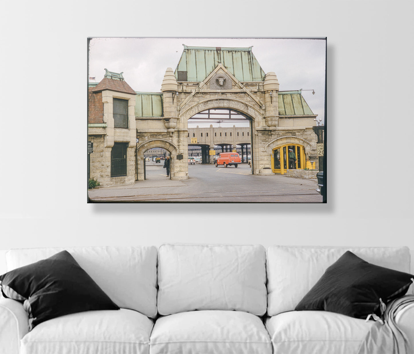 Chicago Union Stockyard Gate Mid Century Wall Art | Vintage Photography Gift for Home or Office