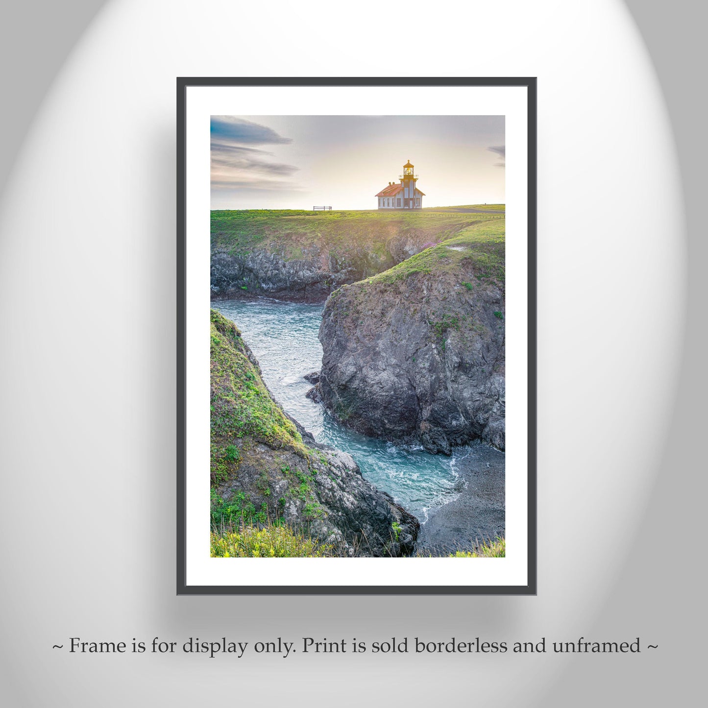 Point Cabrillo Lighthouse Painterly Art – Mendocino Coast Print