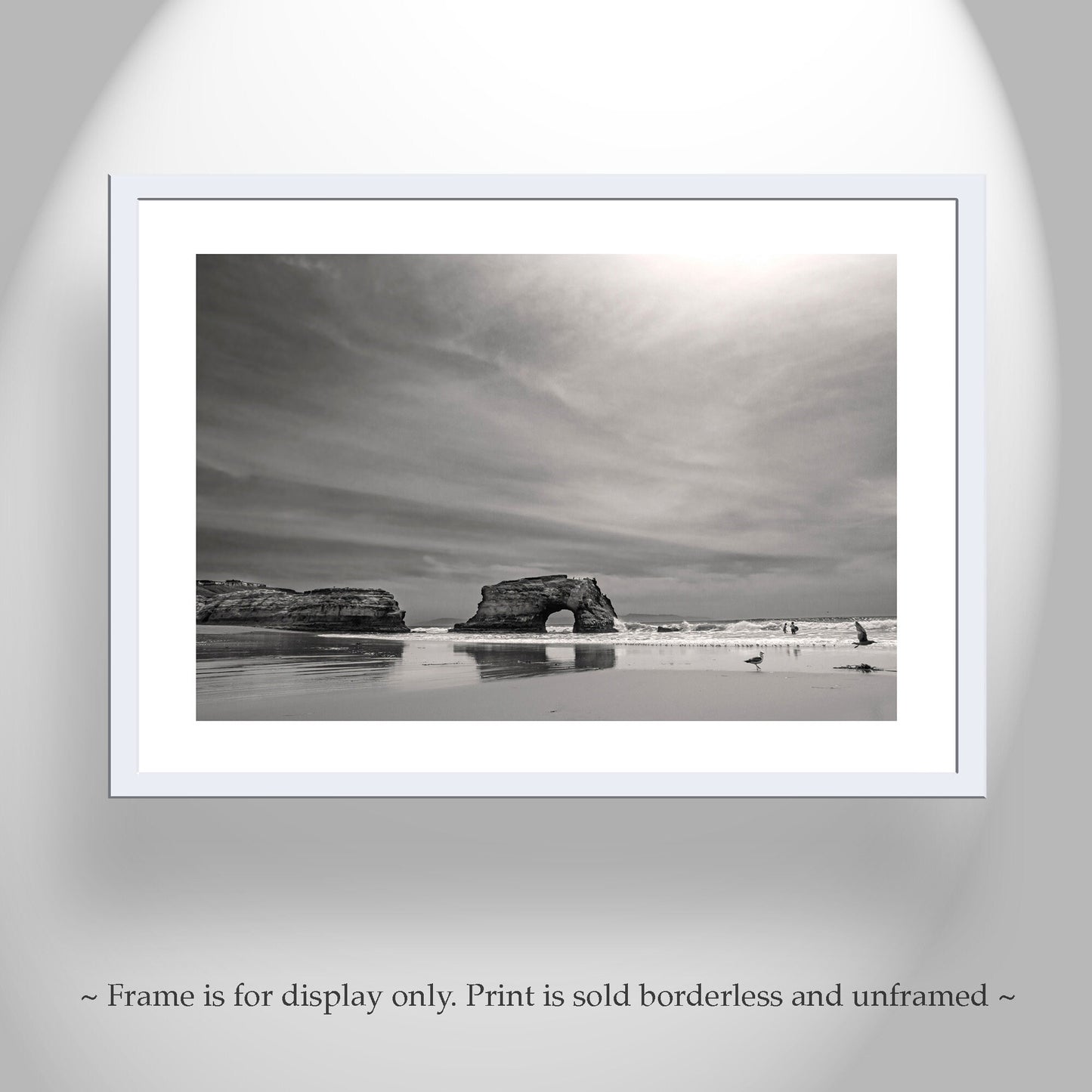 Santa Cruz California Beach and Natural Bridge Art Print Wall Decor