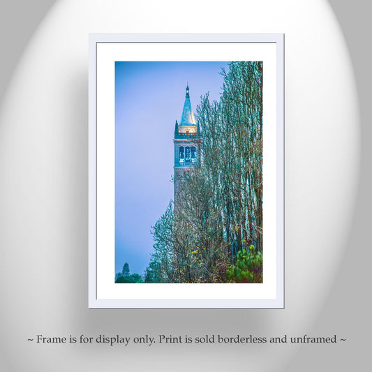 Sather Tower Art Print | Black & White UC Berkeley Campanile Photo