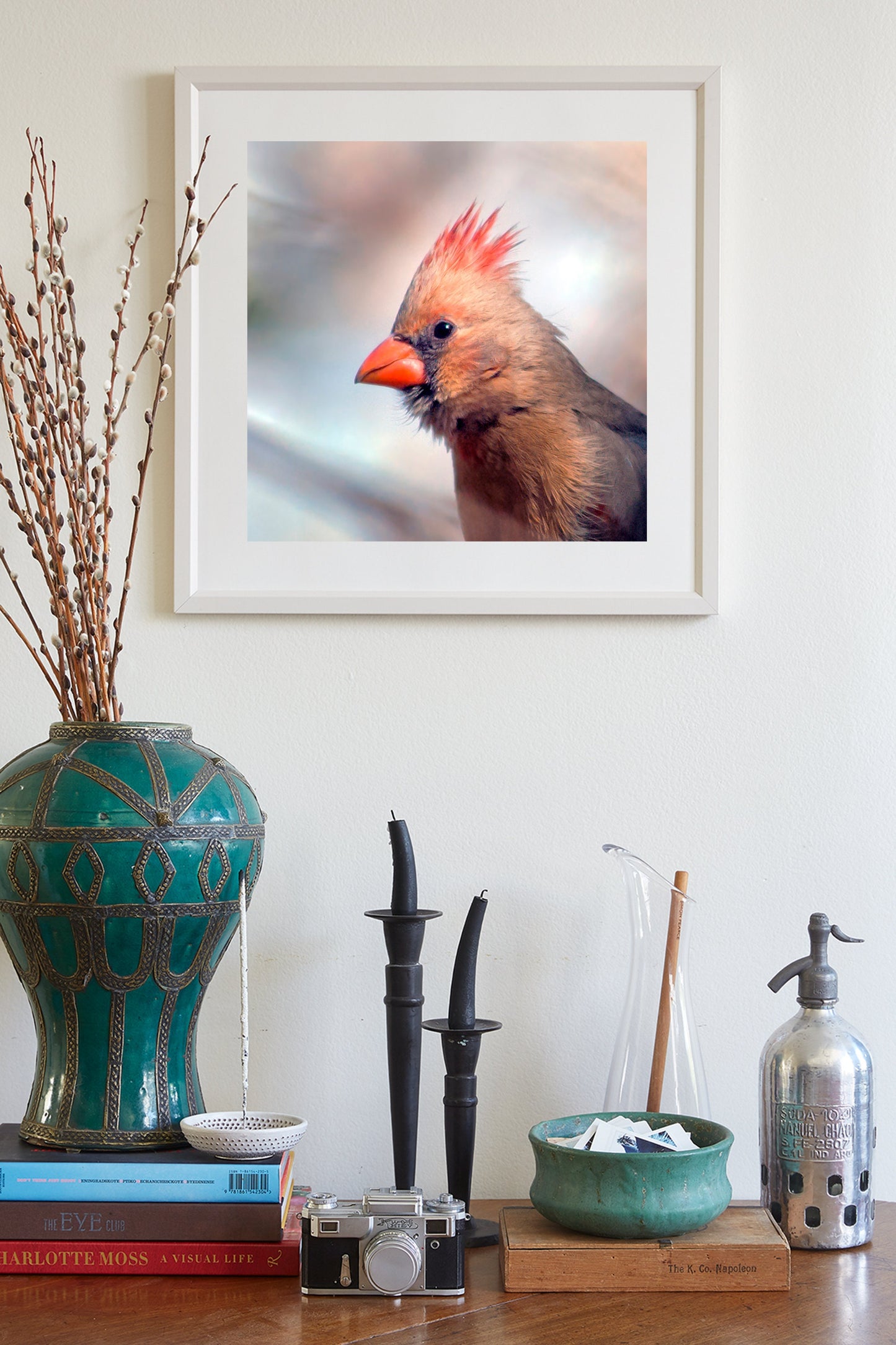 Red Cardinal Bird Art Print | Female Cardinal Bird | Madera Canyon AZ