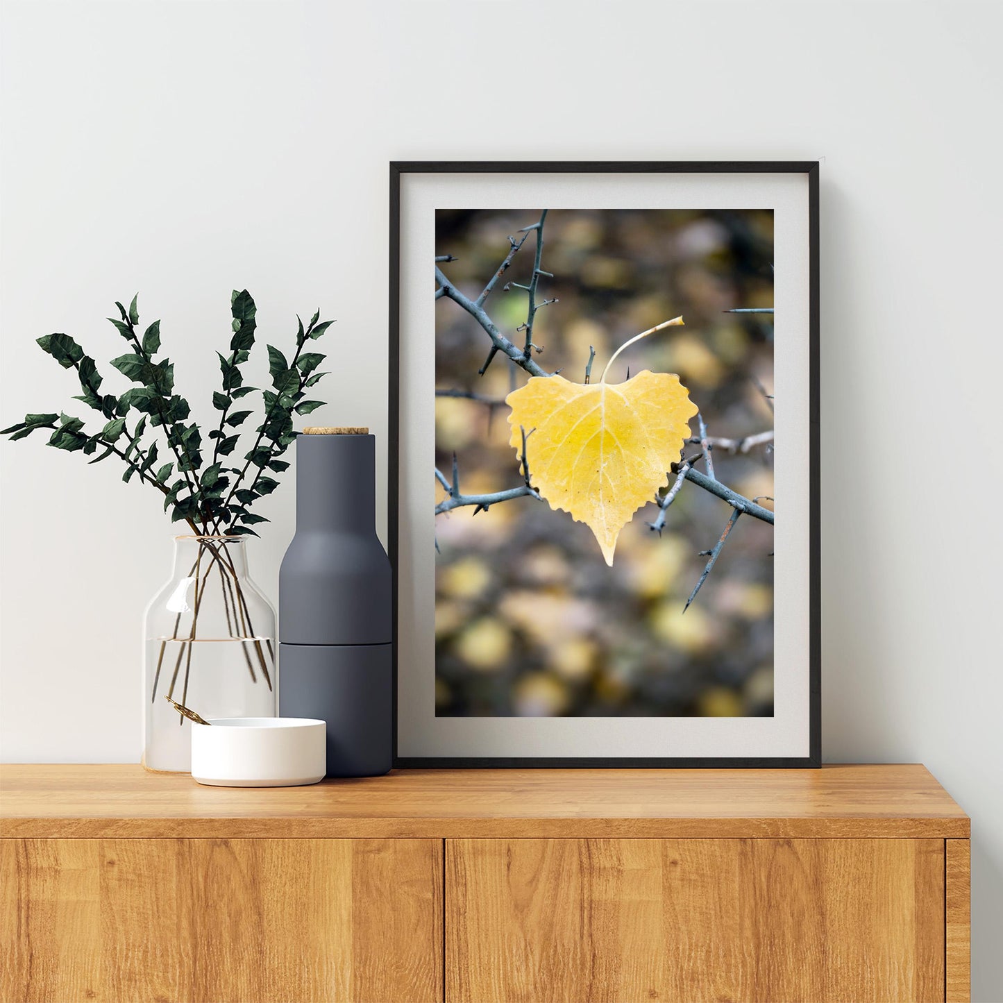 Autumn Cottonwood Leaf Wall Art | Arivaca Creek Arizona Abstract Nature