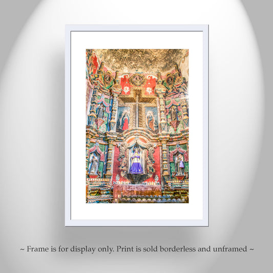 San Xavier Mission Church Interior - Tucson Spanish Colonial Art