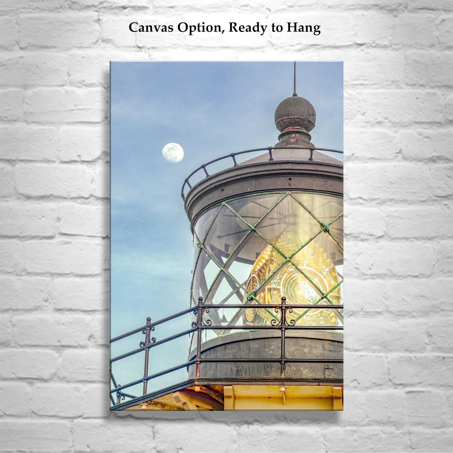 Point Cabrillo Lighthouse & Moon – Mendocino Coast Painterly Art