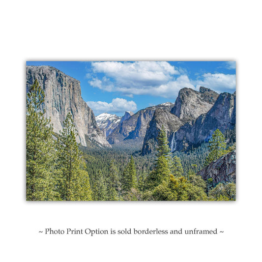 Yosemite Valley Art Print | Bridal Veil Fall & Half Dome Landscape