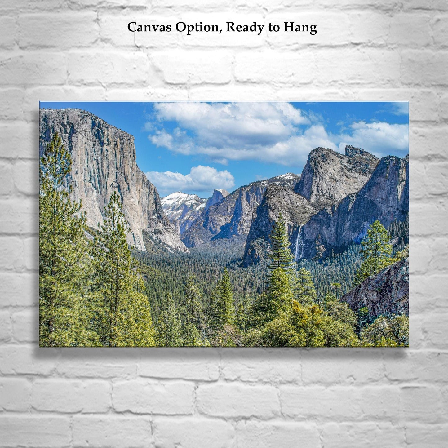 Yosemite Valley Art Print – Bridal Veil Fall & Half Dome Landscape