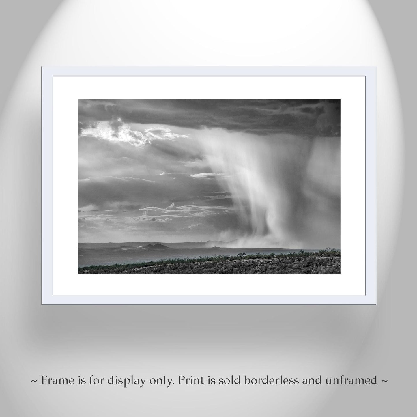 Southwestern Monsoon Rain Storm Wall Art – Arizona Black & White Art