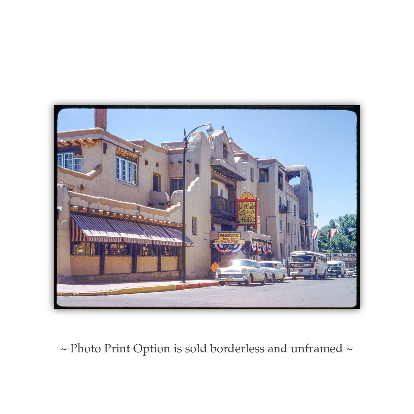 Vintage Santa Fe New Mexico La Fonda Hotel Photography Art Print Gift