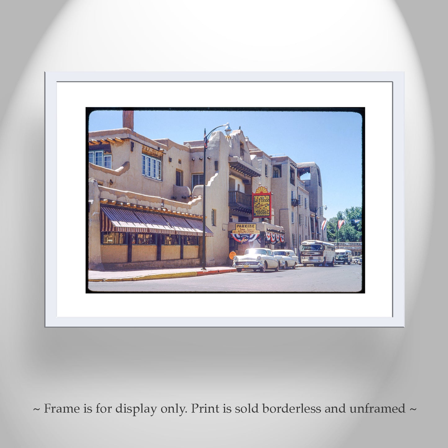 Vintage Santa Fe New Mexico La Fonda Hotel Photography Art Print Gift