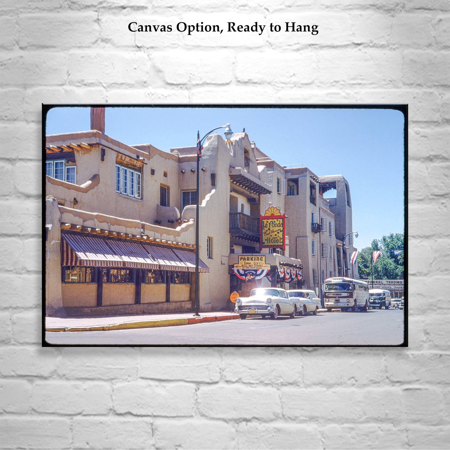 Vintage Santa Fe New Mexico La Fonda Hotel Photography Art Print Gift