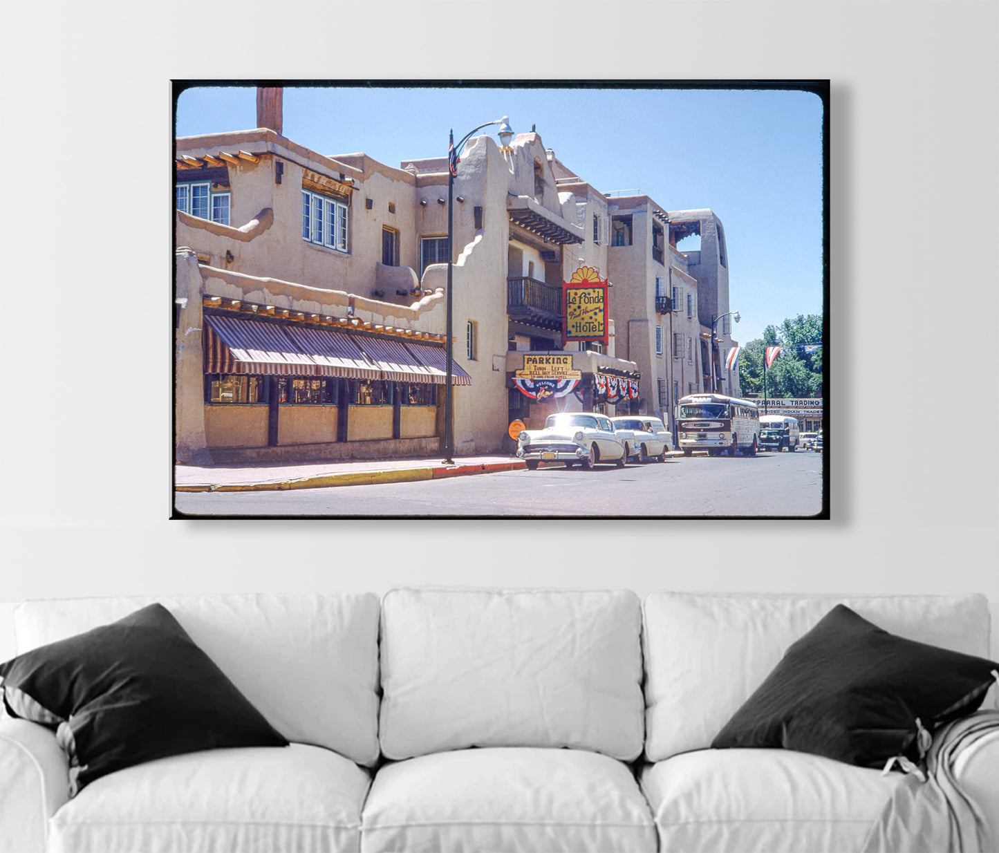 Vintage Santa Fe New Mexico La Fonda Hotel Photography Art Print Gift