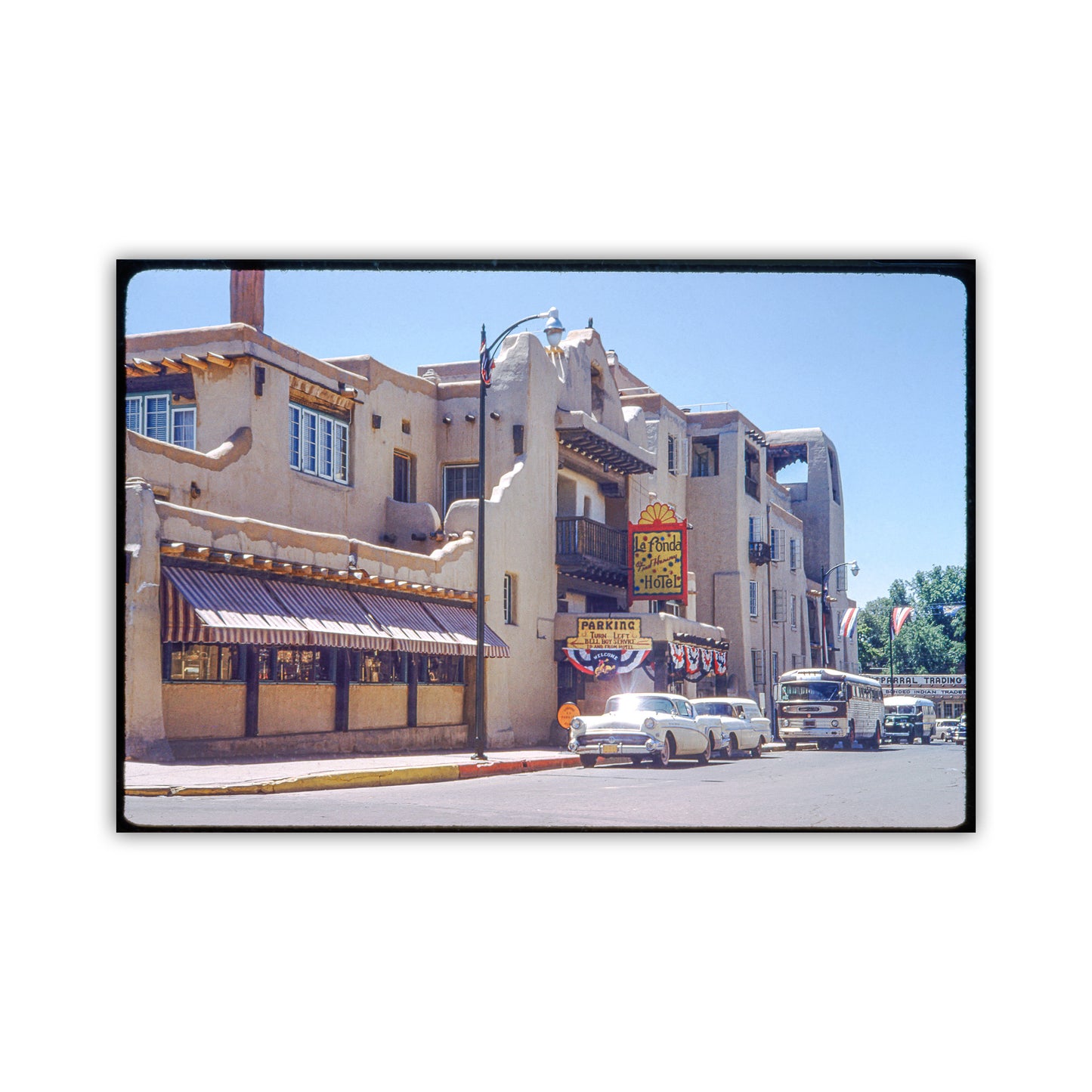 Vintage Santa Fe New Mexico La Fonda Hotel Photography Art Print Gift