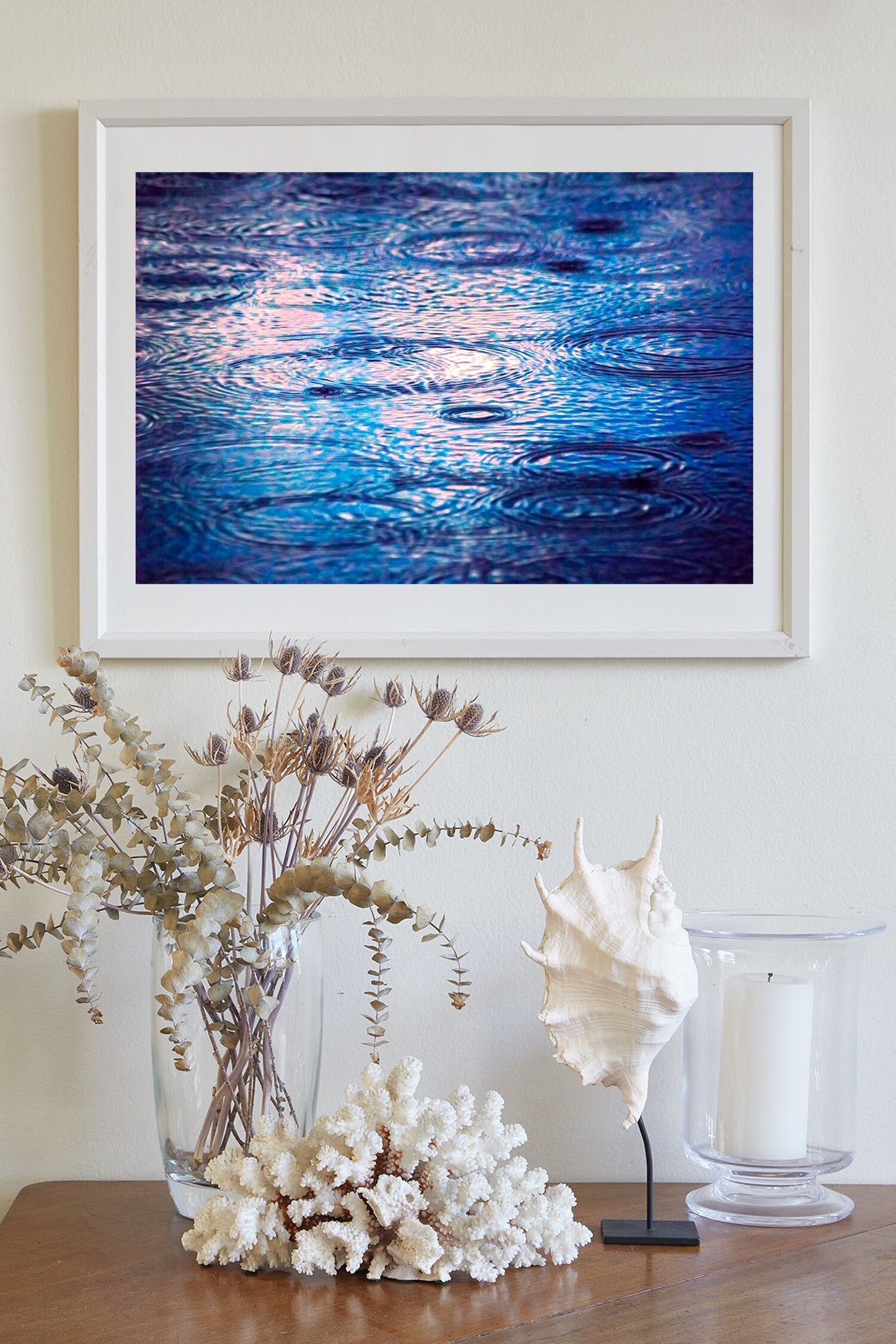 Indigo Raindrop Wall Art – Tucson Arizona Monsoon Storm Wall Art
