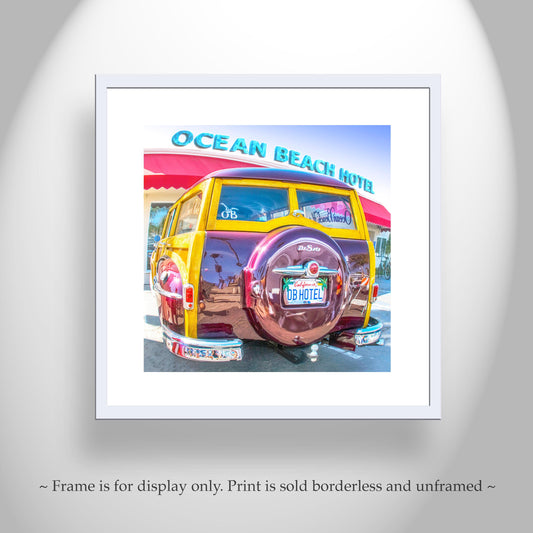 Woodie Station Wagon Art - Ocean Beach California Surf Photography