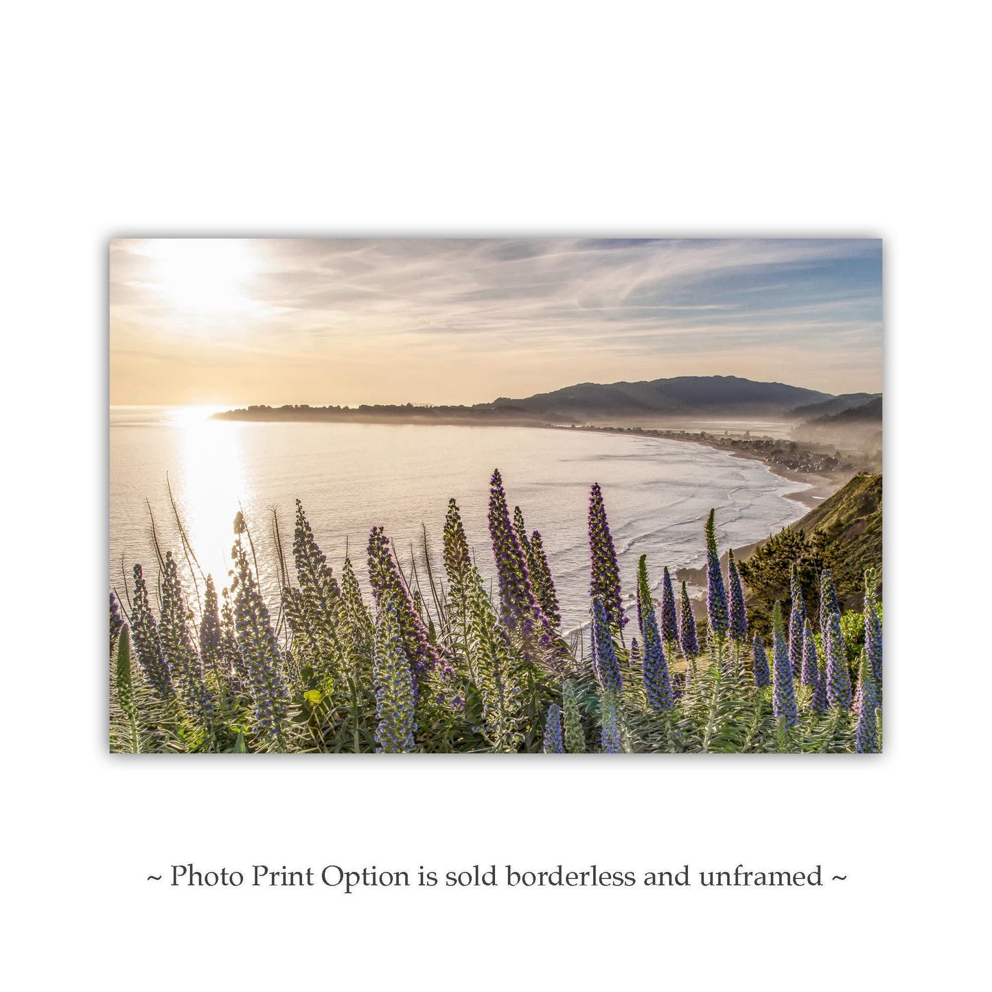 Stinson Beach Sunset Art Print Marin County California as Wall Decor for Home or Office
