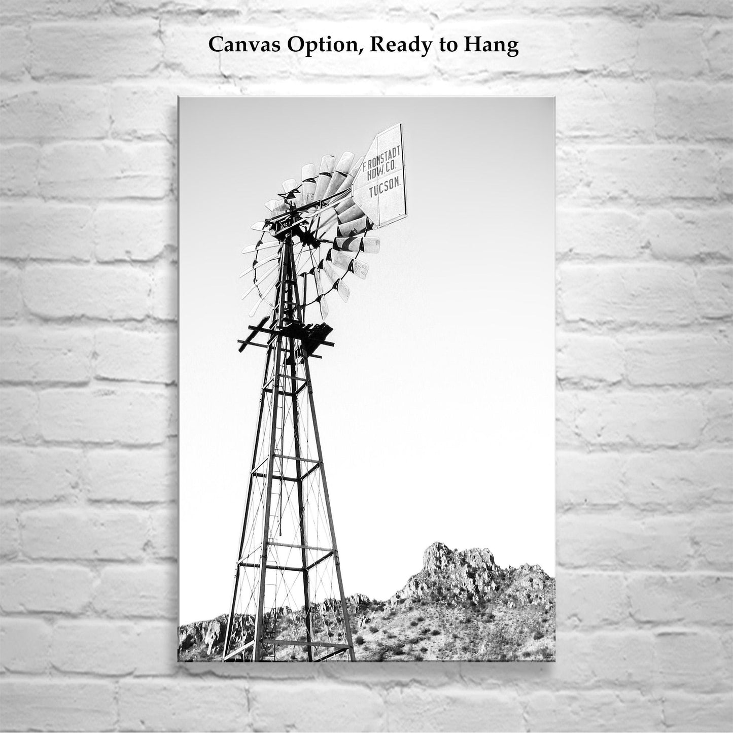 Windmill Art Print – Rustic Tucson Az Landscape Wall Decor