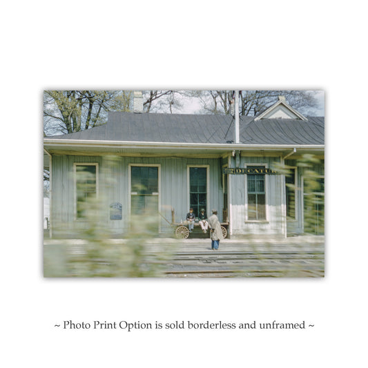 Decatur Georgia Train Station Vintage Mid-Century Photo Print