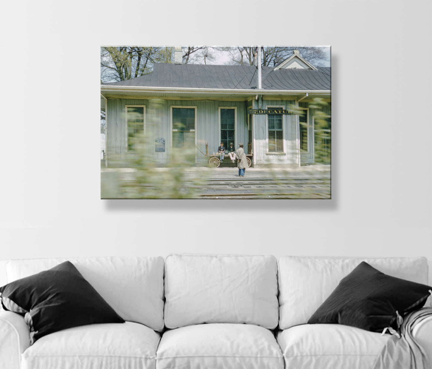 Decatur Georgia Vintage Photography Print of Railroad Train Station as Home Decor Gift