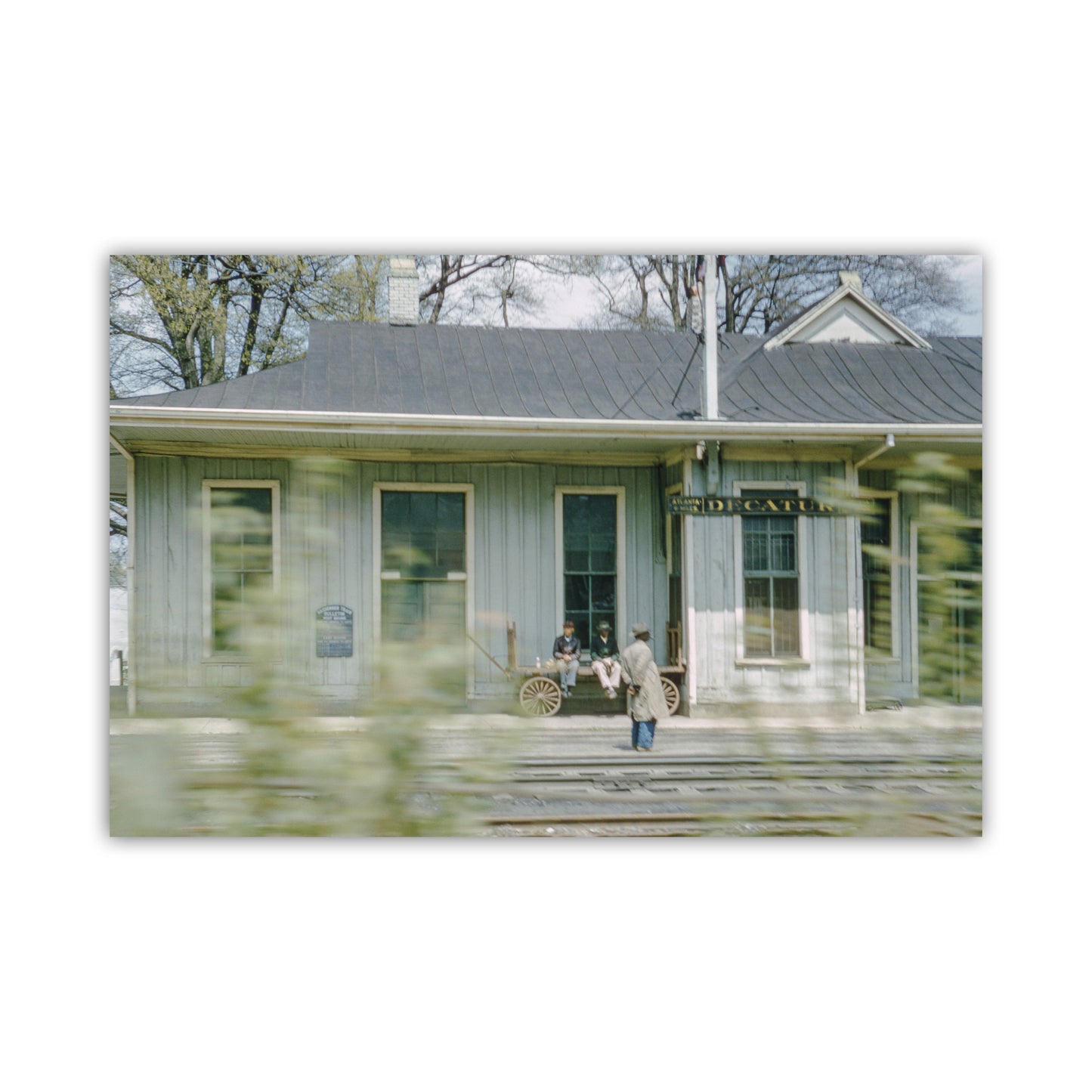 Decatur Georgia Vintage Photography Print of Railroad Train Station as Home Decor Gift