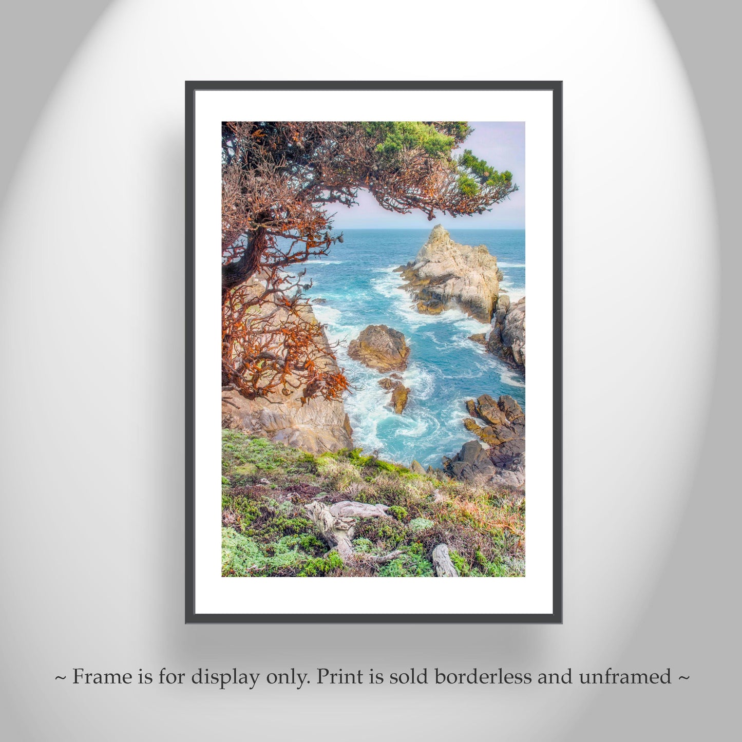 Point Lobos Ocean Waves Artwork | Carmel by the Sea Vertical Wall Art