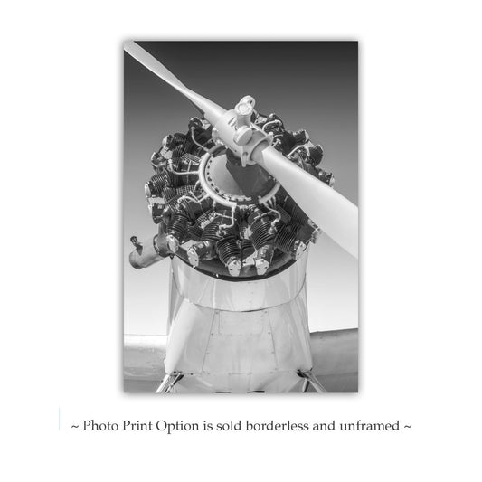 Crop Duster Vintage Airplane Art | Black and White Pilot Gift