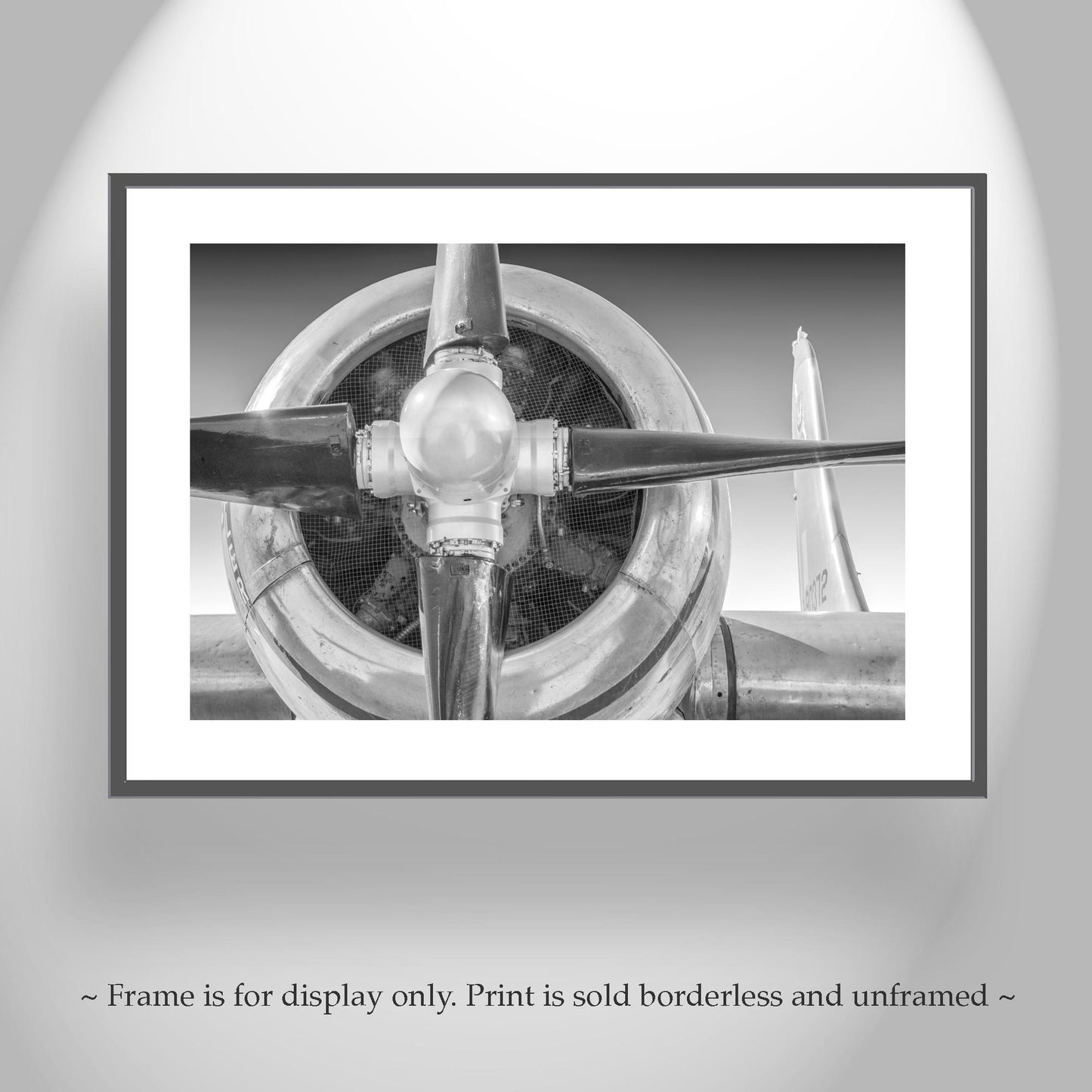 Boeing Superfortress WWII Warbird Art Print in Black and White