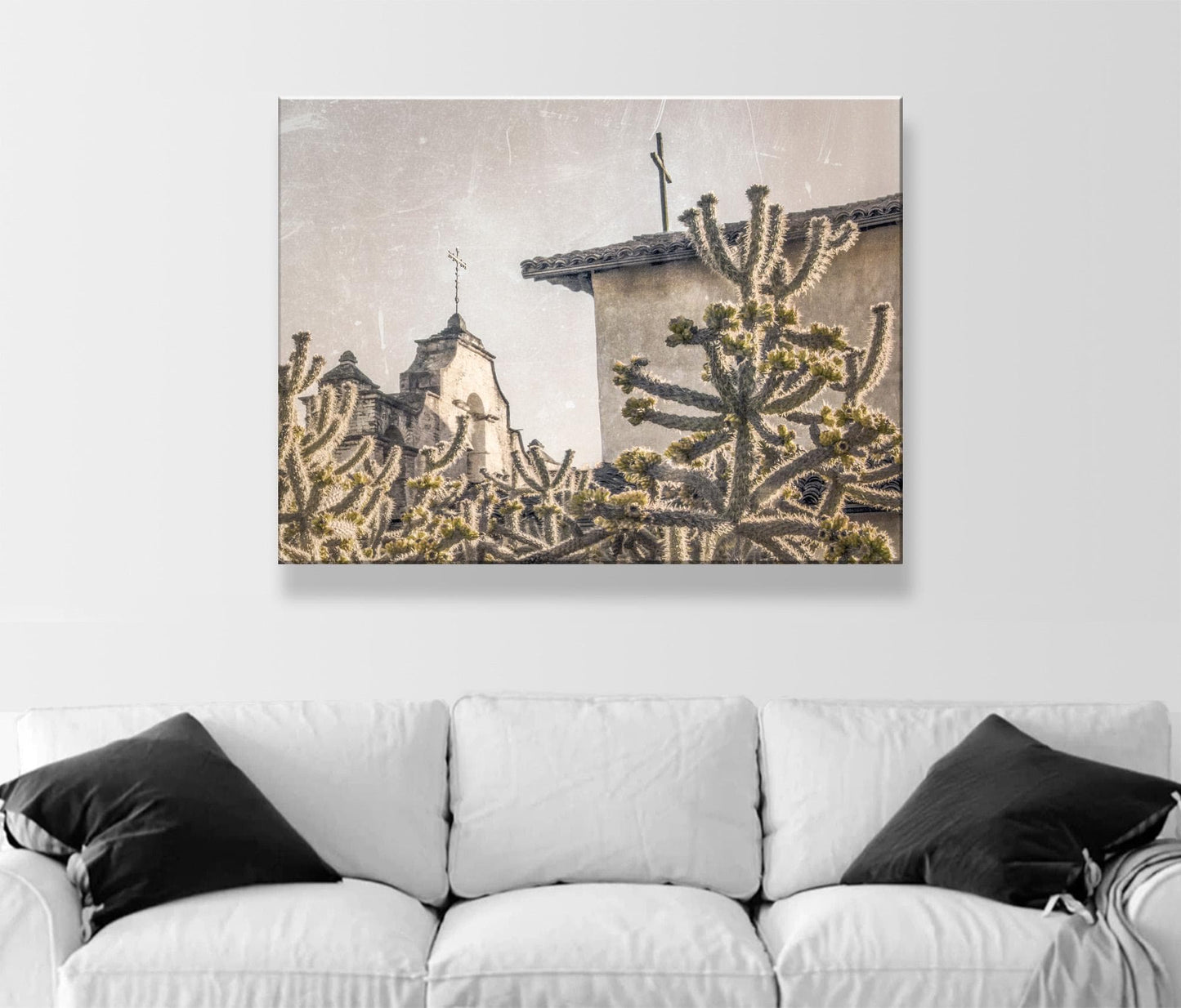 Lompoc Mission Church Art – Vintage Southwestern Decor