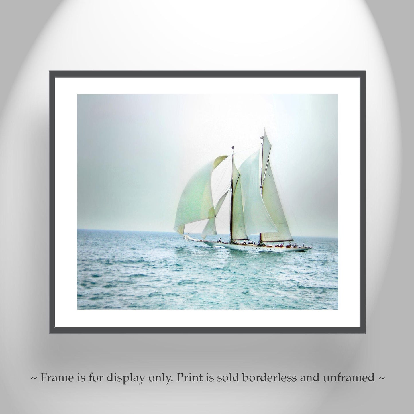 Sailboat Photography Print with Schooner on Pacific Ocean at San Diego Southern California
