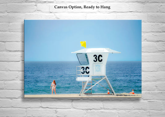 Southern California Beach Lifeguard Tower at San Diego Art Print