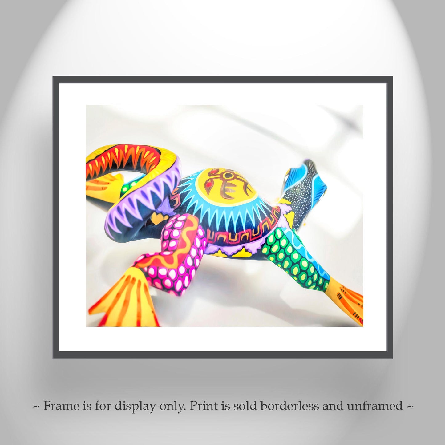 Colorful Alebrijes Lizard Wall Art – Oaxacan Mexican Folk Decor
