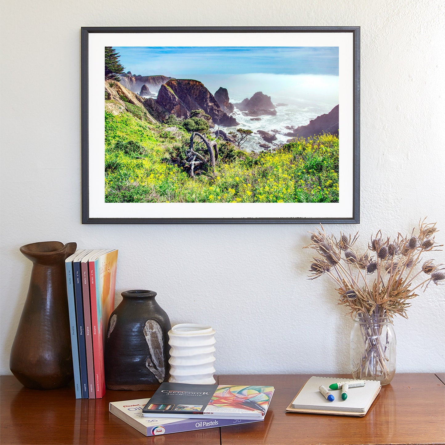 Mendocino California Coast Print as Home Decor Gift