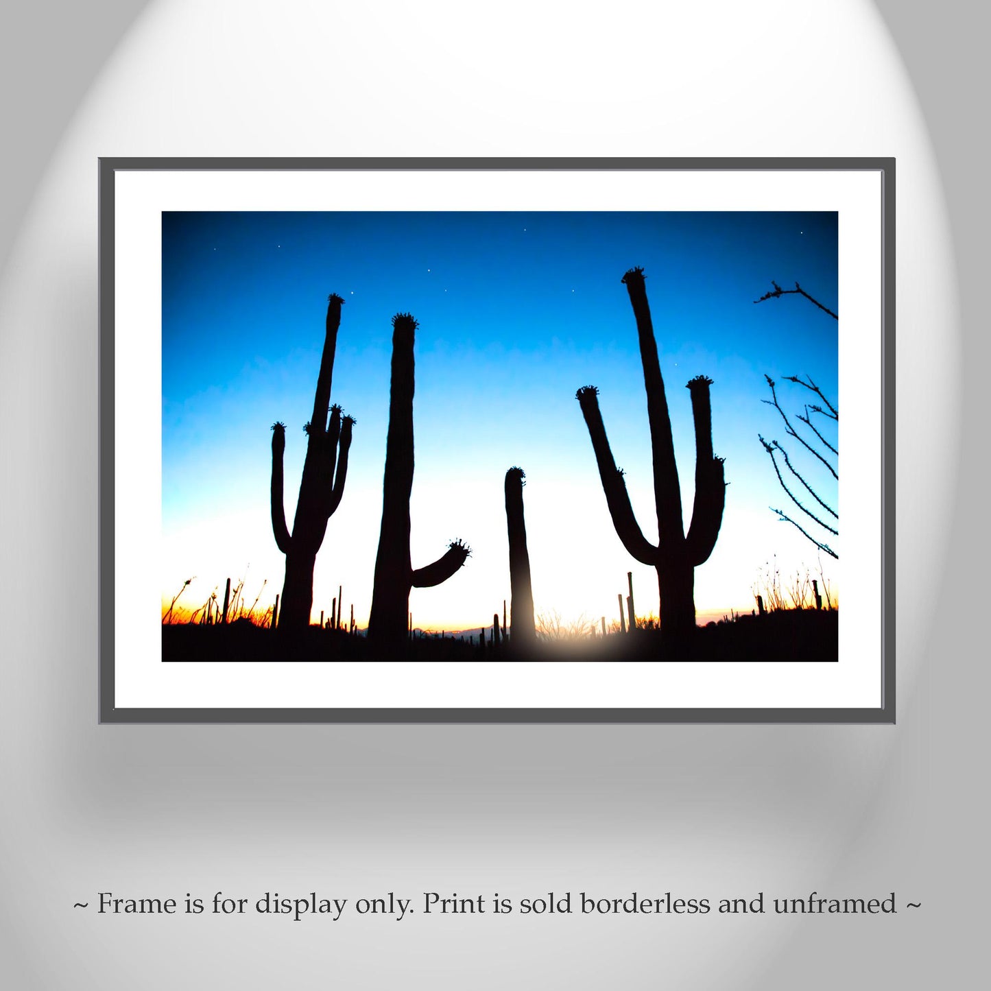 Cactus Sunset Silhouette Print – Arizona Saguaro Desert Wall Art