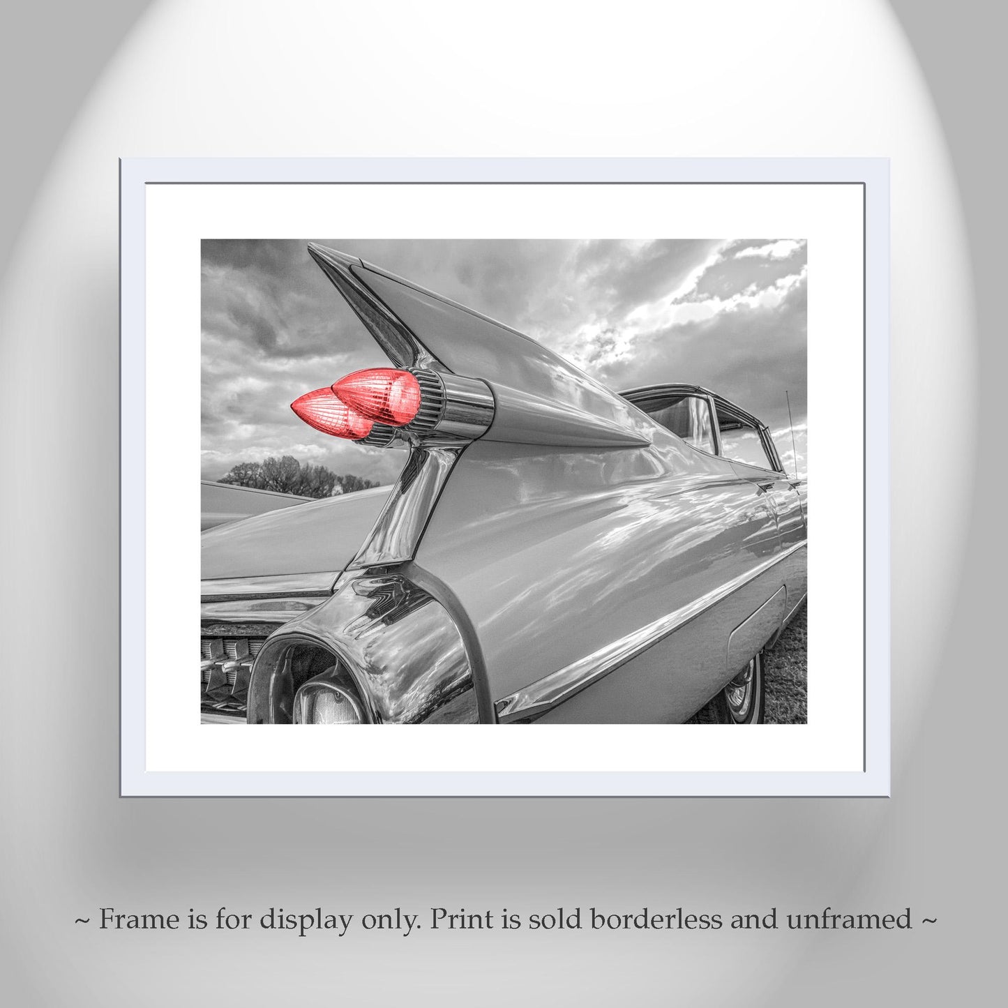 1959 Cadillac Photo Print in Black and White | Classic Car Art