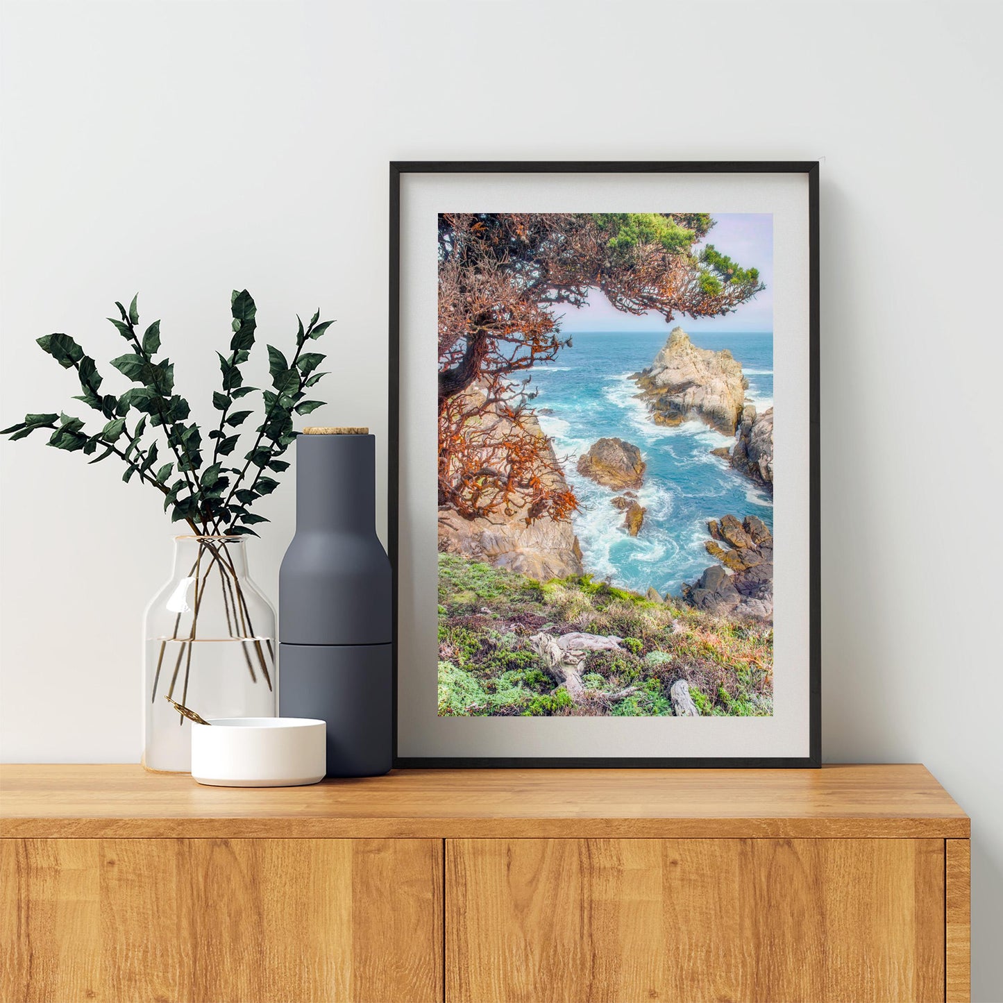 Point Lobos Ocean Waves Artwork | Carmel by the Sea Vertical Wall Art