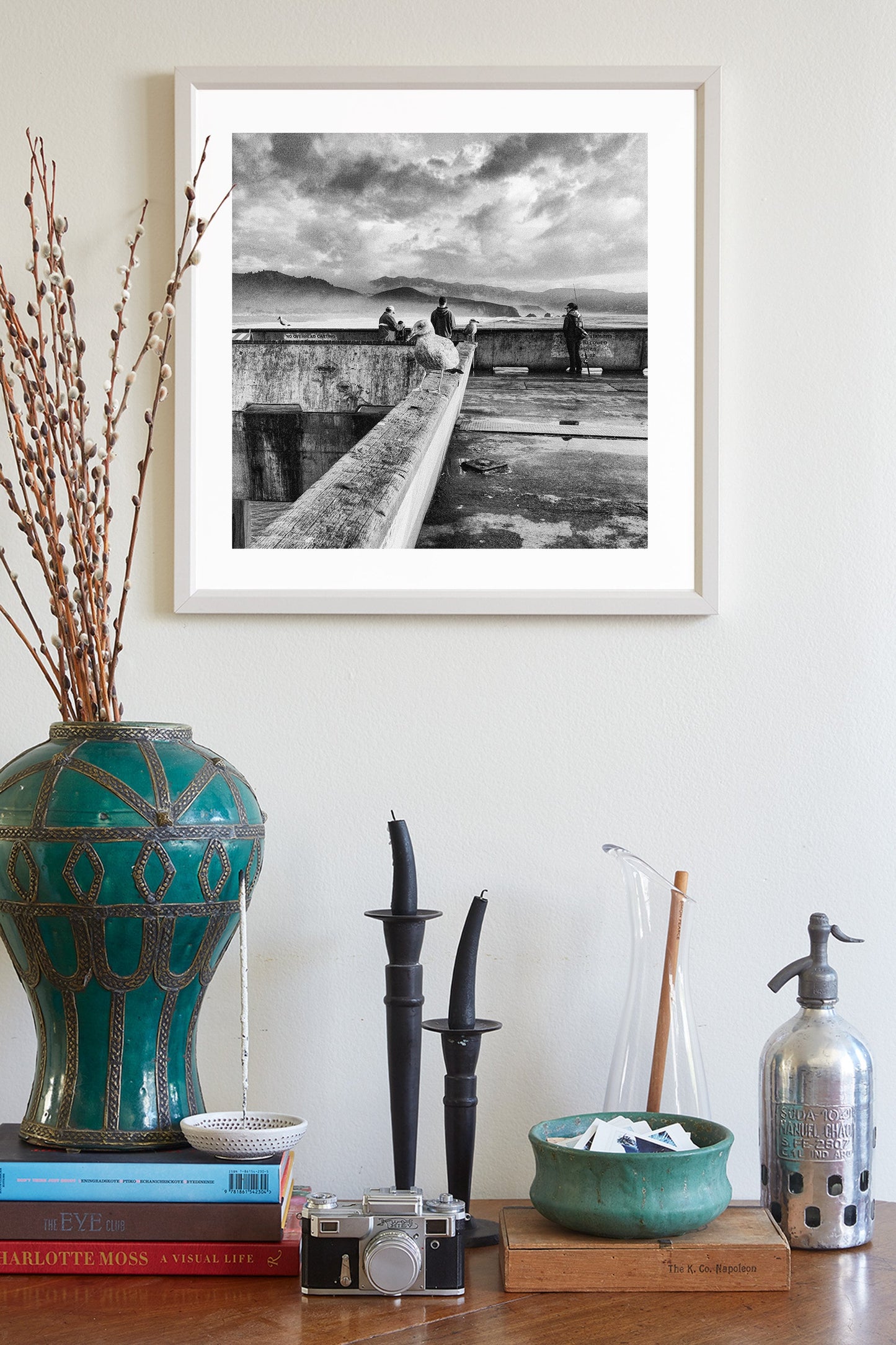 acifica Pier Coastal Wall Art – Unique Black and White Photography