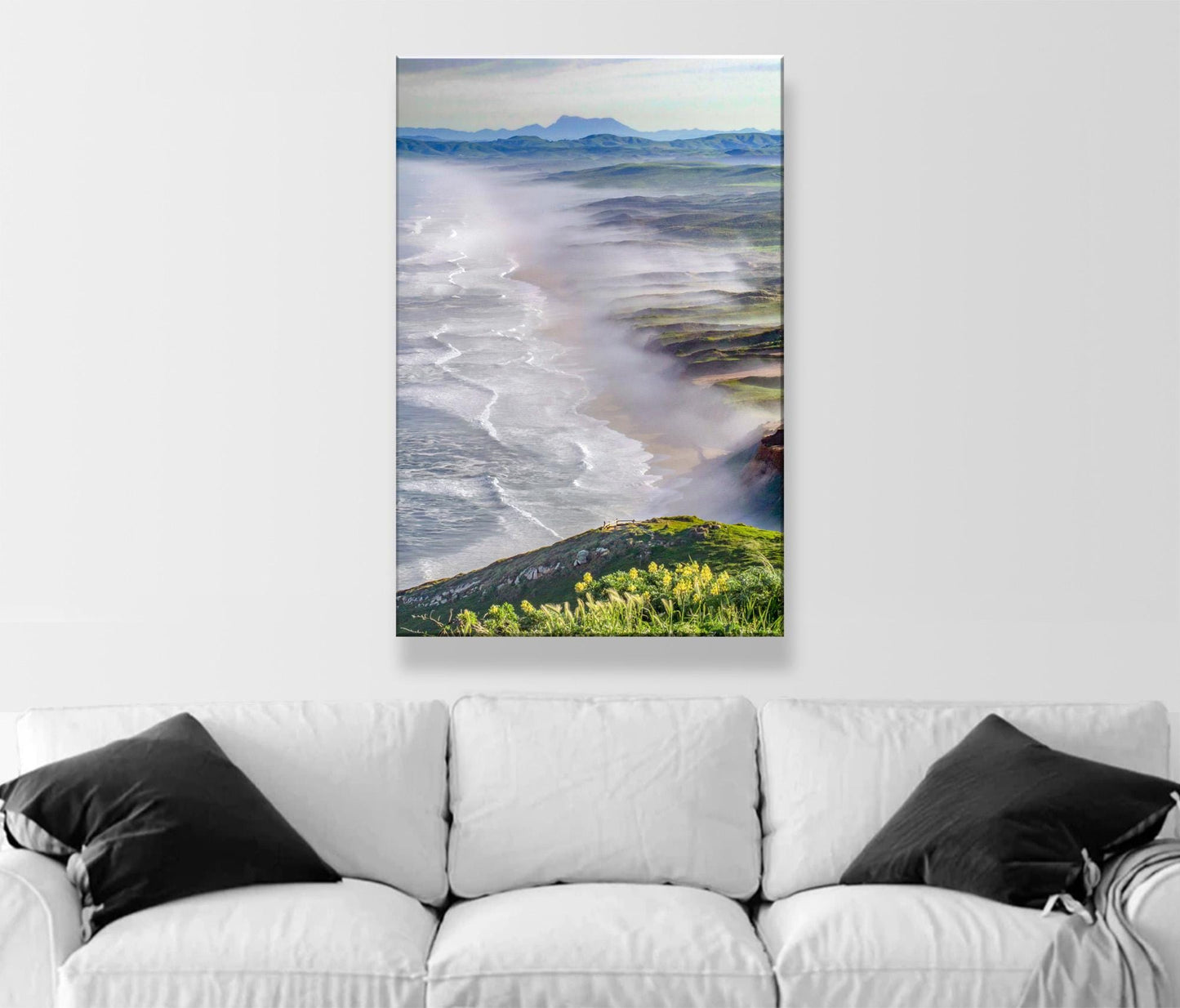 Point Reyes Seashore Marin Coast Art Print | California Beach Wildflowers