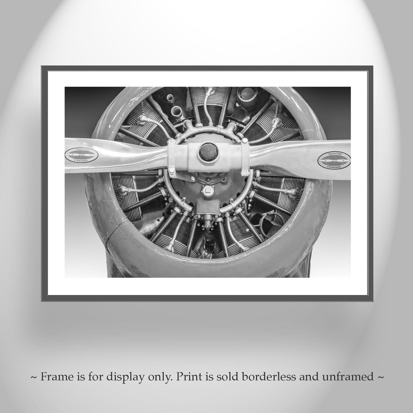 Framed Vintage Biplane Wall Decor – Gift for Pilot, Ready to Hang Art