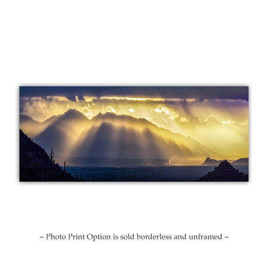 Tucson Arizona Santa Catalina Mountain Sunrise Panoramic Art Print