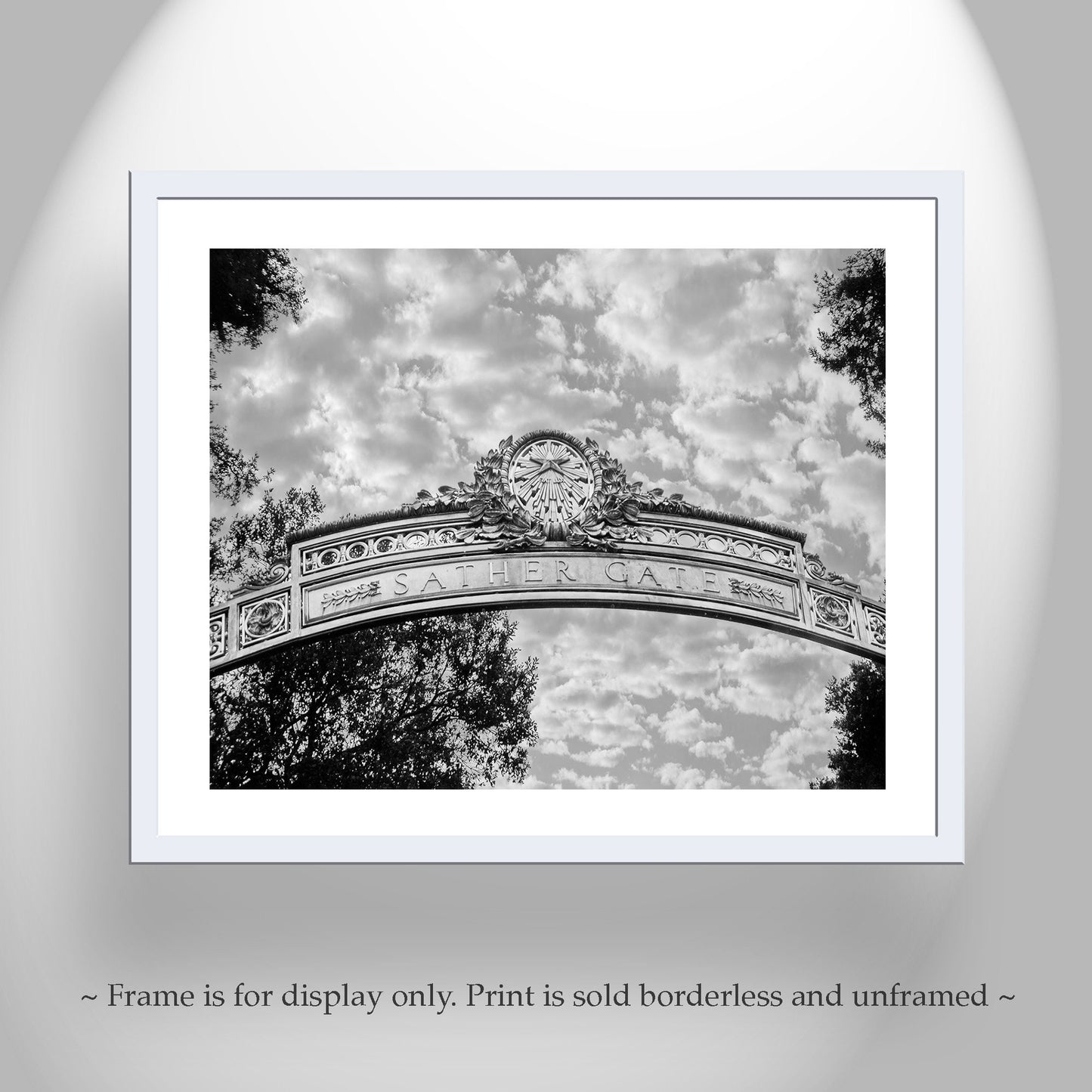 Cal Berkeley Merch with Sather Gate | Black and White UC Berkeley