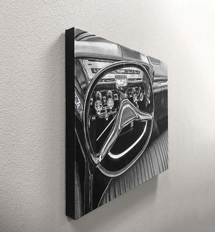 Chrysler Imperial Car Photograph in Black and White by Murray Bolesta