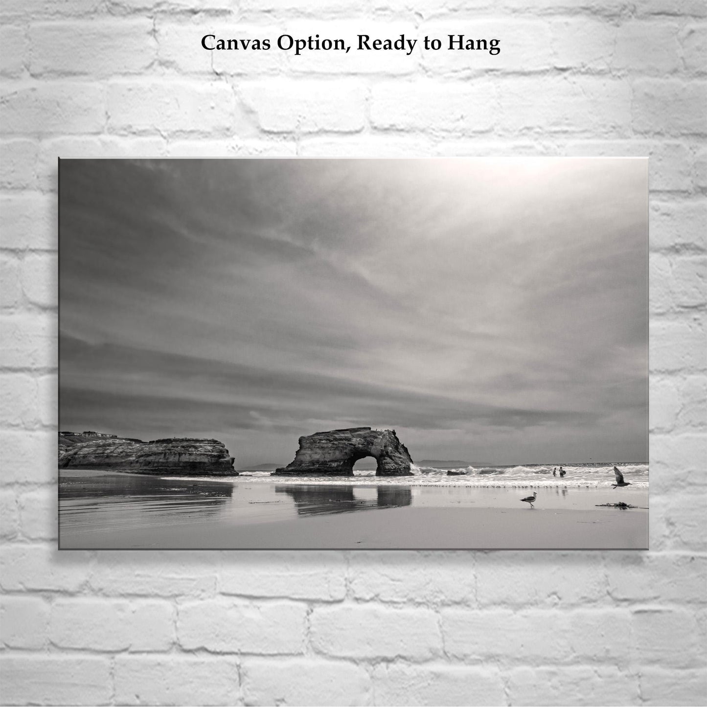 Santa Cruz California Beach and Natural Bridge Art Print Wall Decor