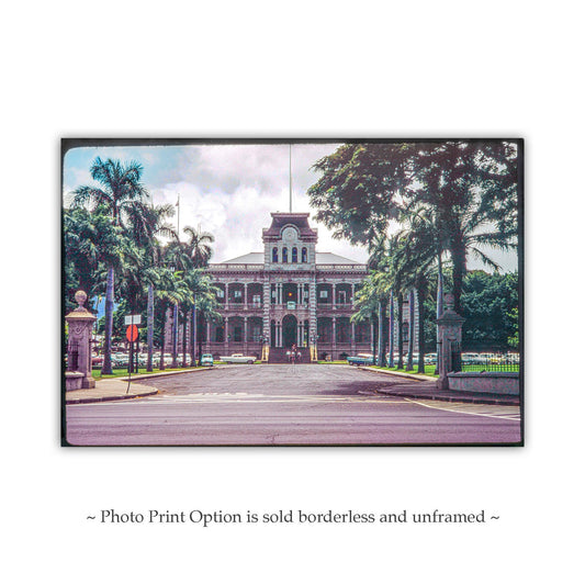 Iolani Palace Vintage Photo – Honolulu Hawaii Wall Art Print