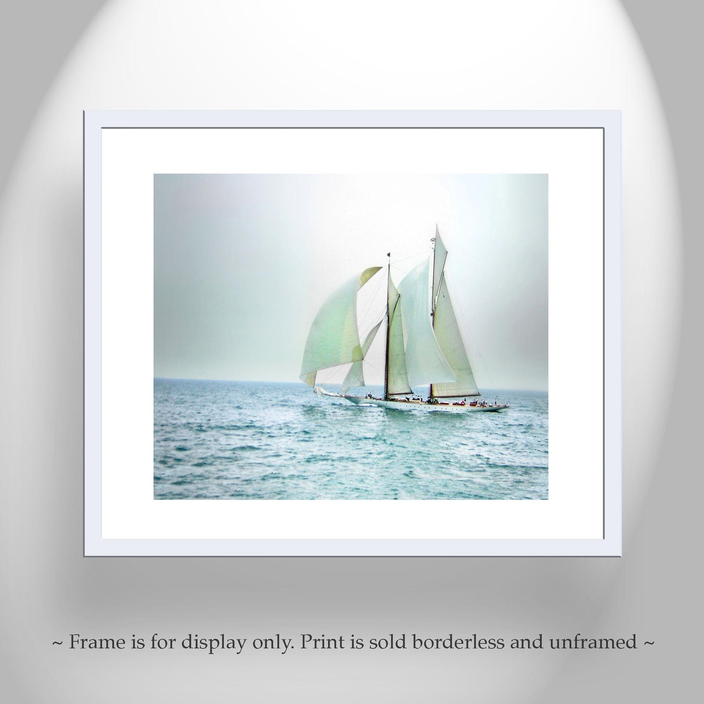 Sailboat Photography Print with Schooner on Pacific Ocean at San Diego Southern California