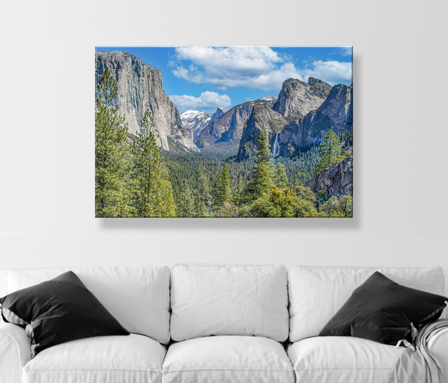 Yosemite Valley Art Print – Bridal Veil Fall & Half Dome Landscape