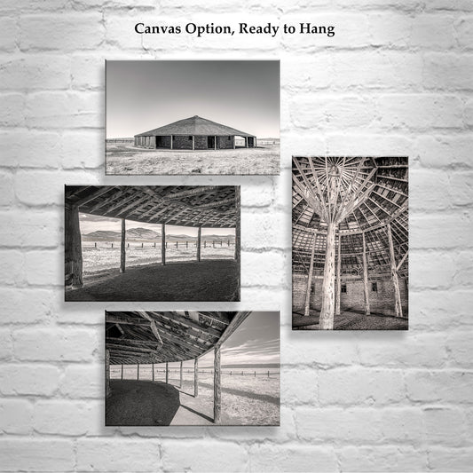Round Barn Oregon Ranch Art Prints | Set of 4 | Pete French