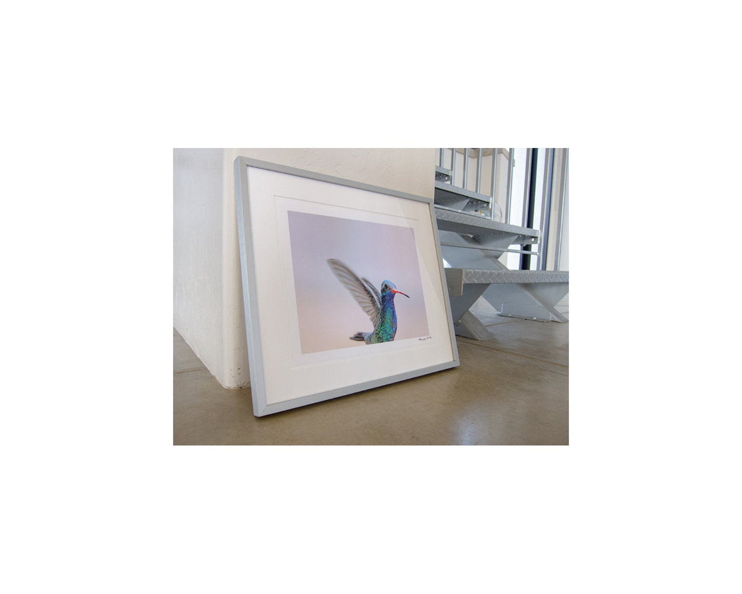Hummingbird Art Print as Pastel Minimalist Bird Art