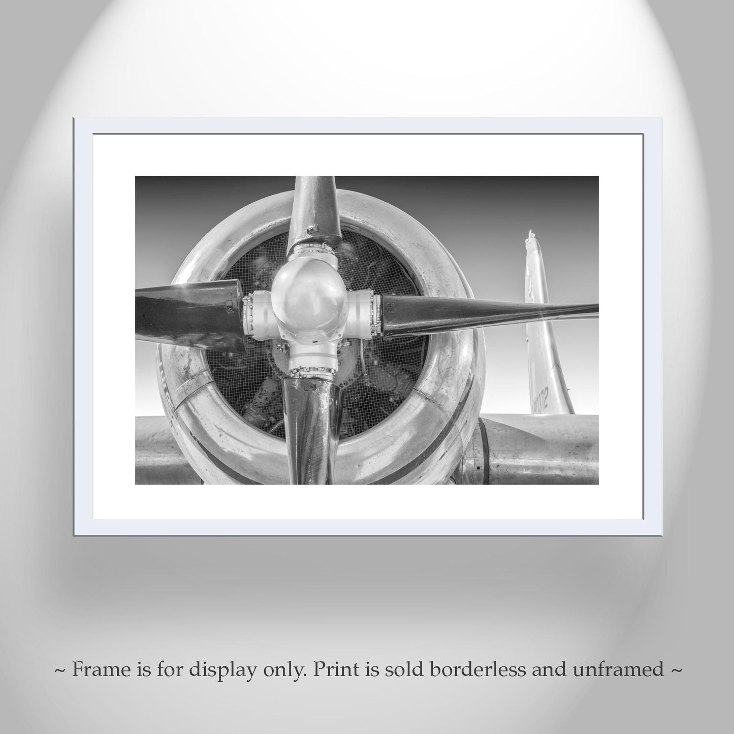 Boeing Superfortress WWII Warbird Art Print in Black and White