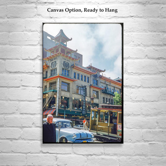 Chinatown San Francisco Sing Chong Building Vintage Print