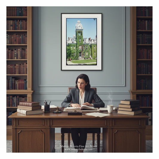 West Virginia University Print – Woodburn Hall Campus Quad